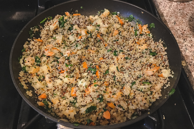 Shrimp quinoa and spinach dinner recipe_Blog